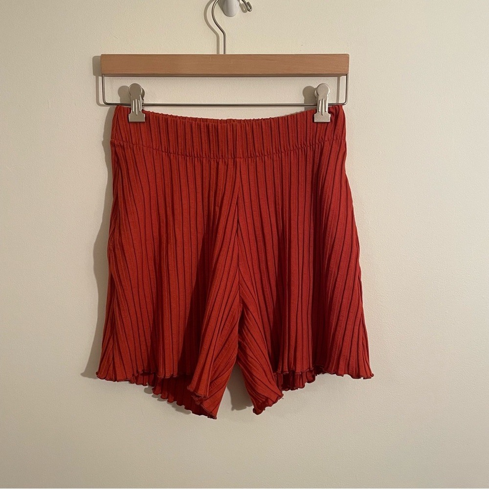 Simon Miller - Women's Rust Colored Sutton High-waist Rib Shorts